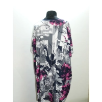Luźna Sukienka KIMONO ze wzorem dla puszystej 3XL/4XL